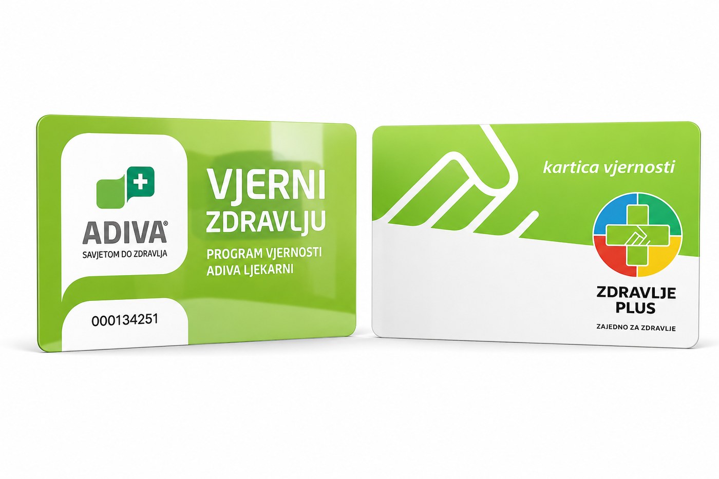 Kartice vjernosti Zdravlje Plus i ADIVA